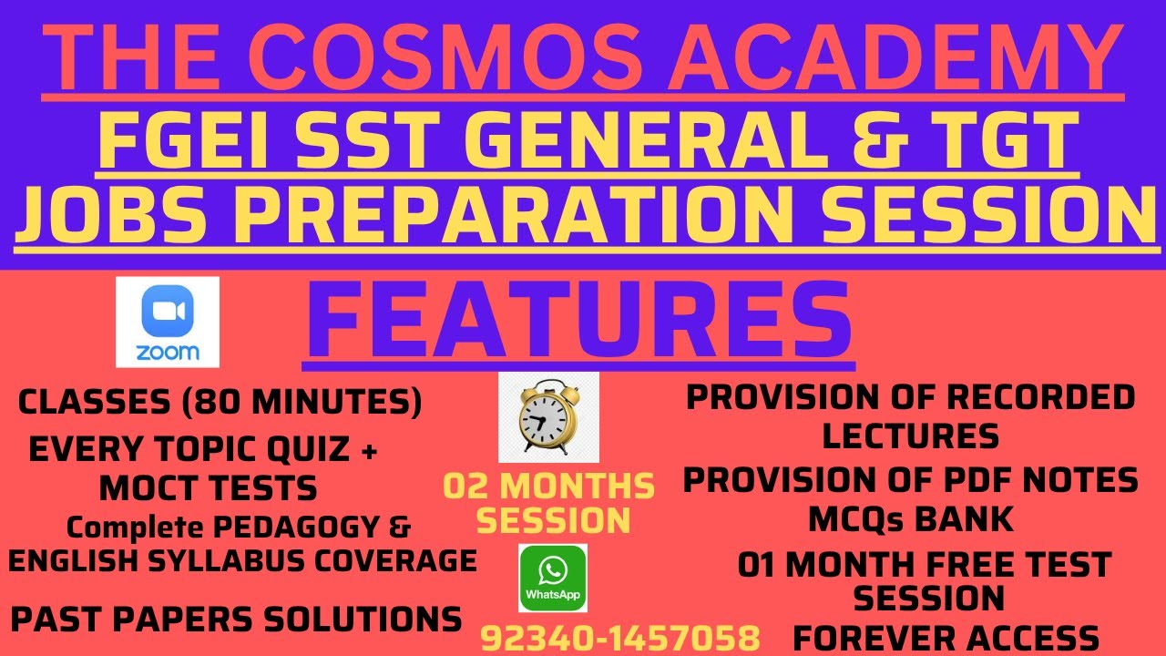 Demo Lecture for FGEI SST General & TGT Jobs 2025 | New Teaching Posts FGEI - 700 Seats