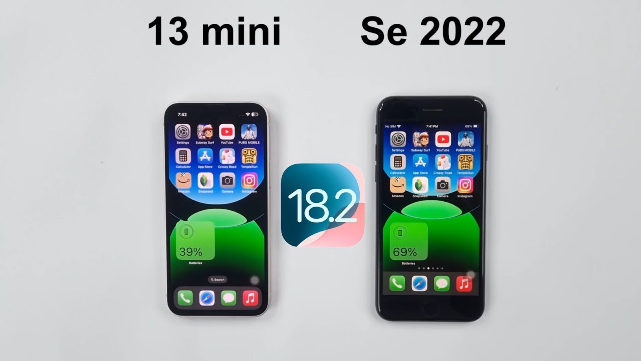 iPhone 13 Mini vs iPhone SE 2022 - iOS 18.2 SPEED TEST