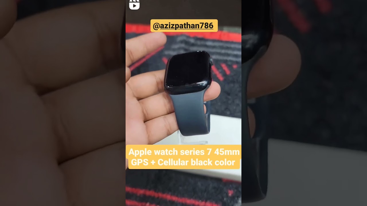 Apple watch series 7 45mm GPS + Cellular black color second hand watch 80% discount