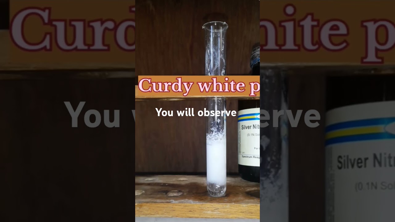 #Confirmatory test for chloride salt. White ppt after adding silver nitrate  in it