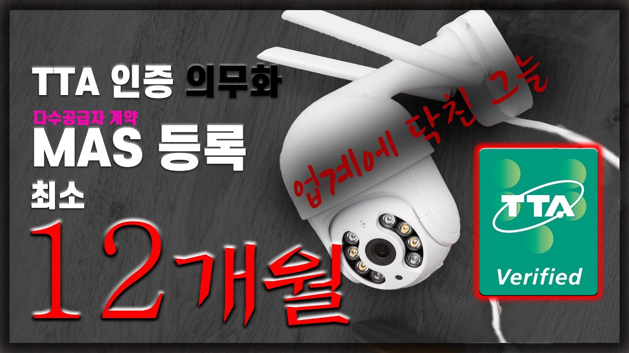 큰일났다는 말밖에..  'TTA가 뭐길래... (영상감시장치 MAS 등록 과정)