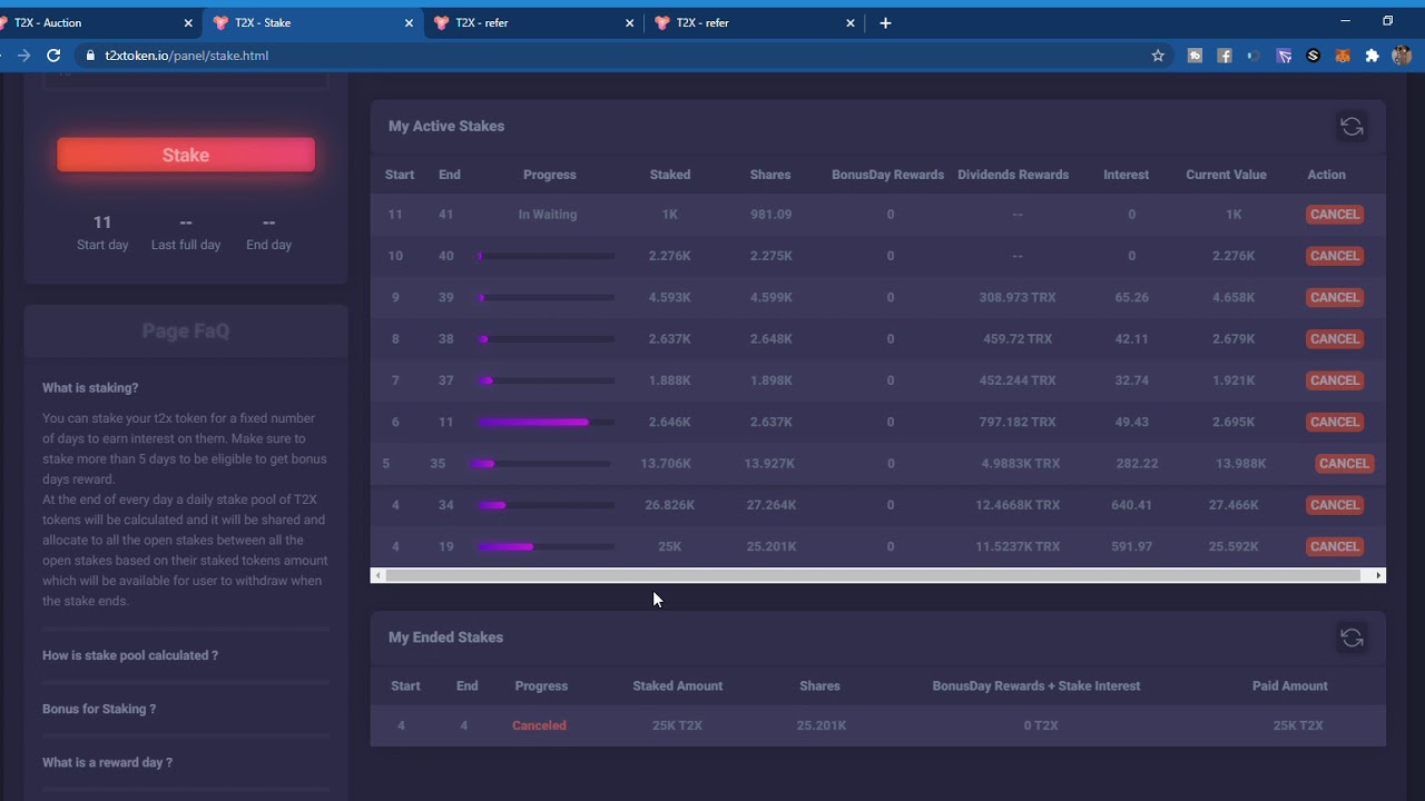 T2X Next Generation Staking Platform