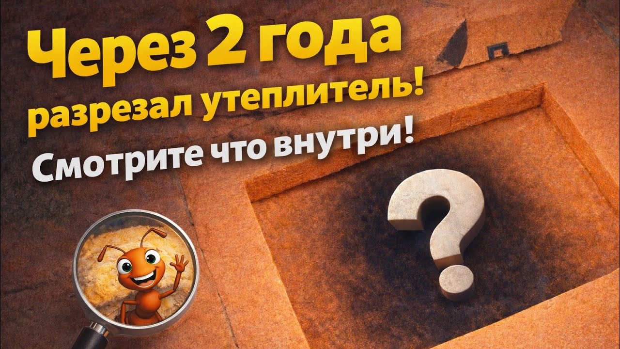 Через 2 года разрезал утеплитель! Смотрите что внутри!