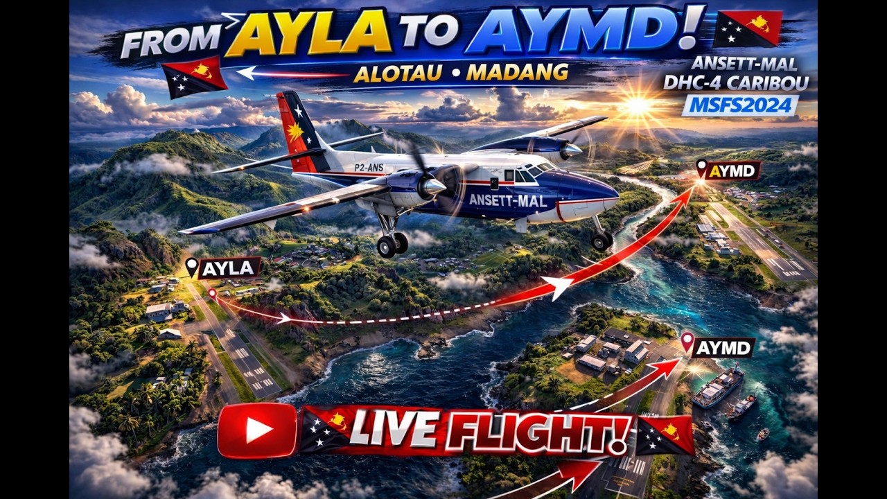 [ MSFS 2024 / DHC-4 ] VR POV ] 🇵🇬 AYLA ➜ 🇵🇬 AYMD | ANSETT MAL