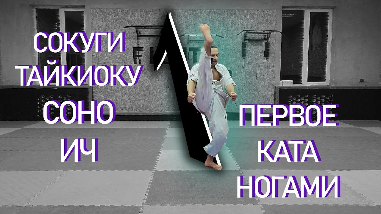 САКУГИ тайкиоку соно ИЧ. Первое ката ногами.