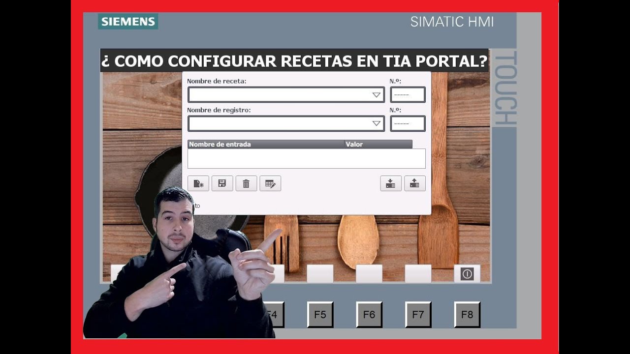 CURSO PANTALLA HMI TIA PORTAL 10 / 10❗️ ❗️ CONFIGURACION de RECETAS🍕🥪🍴