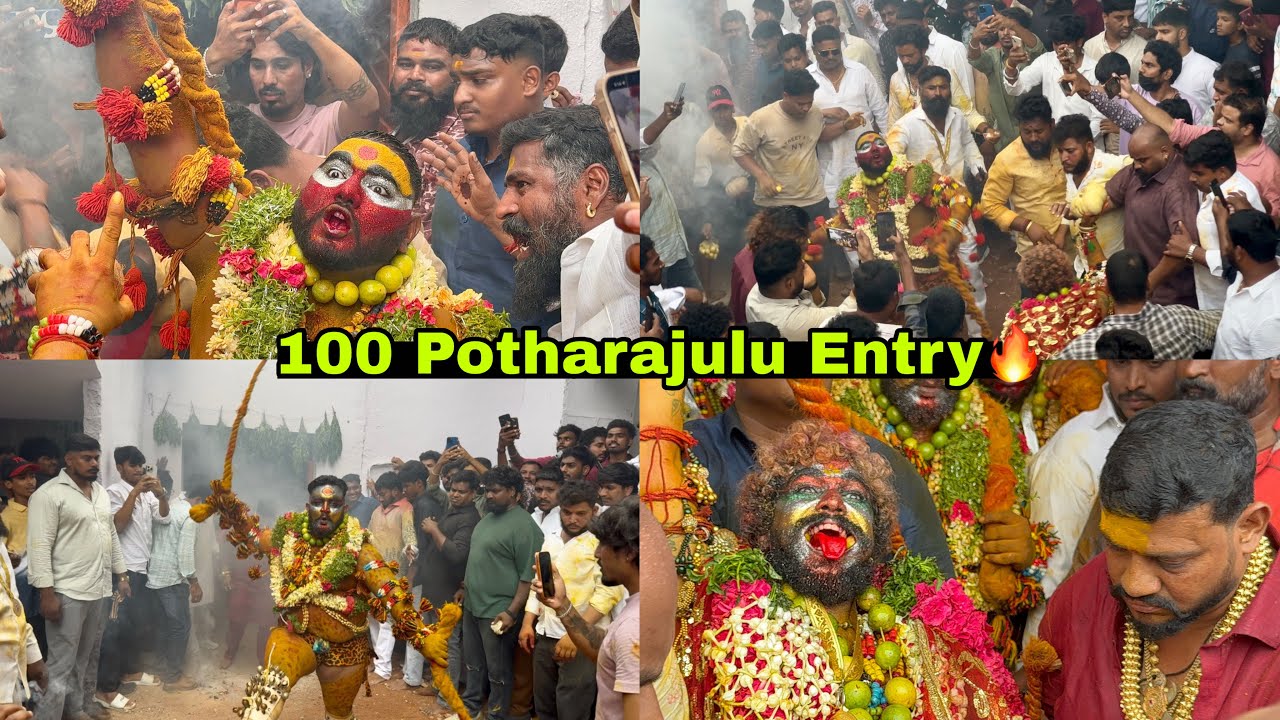 100 Members Potharajulu 🔥 at Golconda Badri Yadav Bonalu | Nagaraj Potharaju | Golconda Bonalu 2026