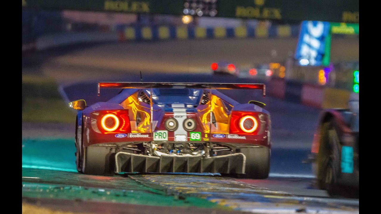 2018 24 Hours of Le Mans - #69 Ford Chip Ganassi GT Onboard sunset