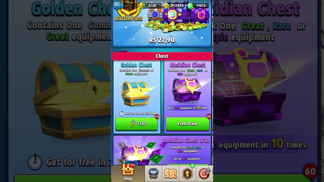 Archero | Opening | Weekly obsidian chest #02