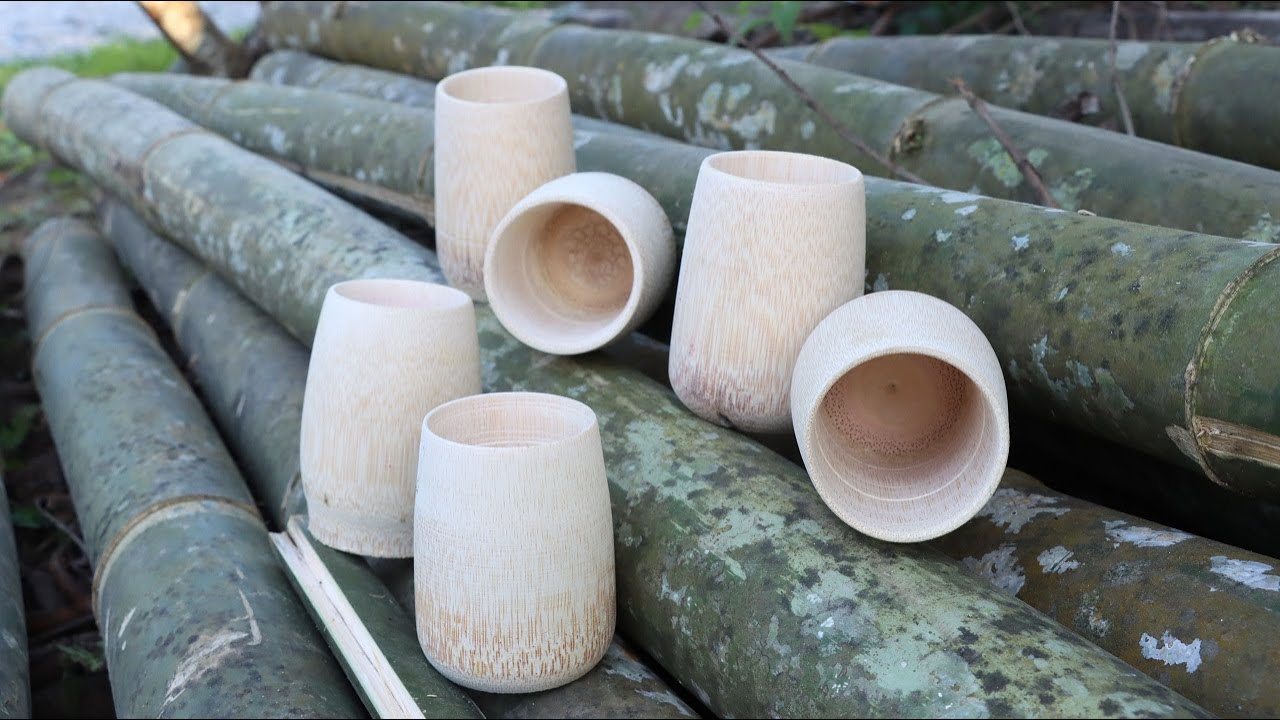 How to Make simple Bamboo cups at Home . | DIY |