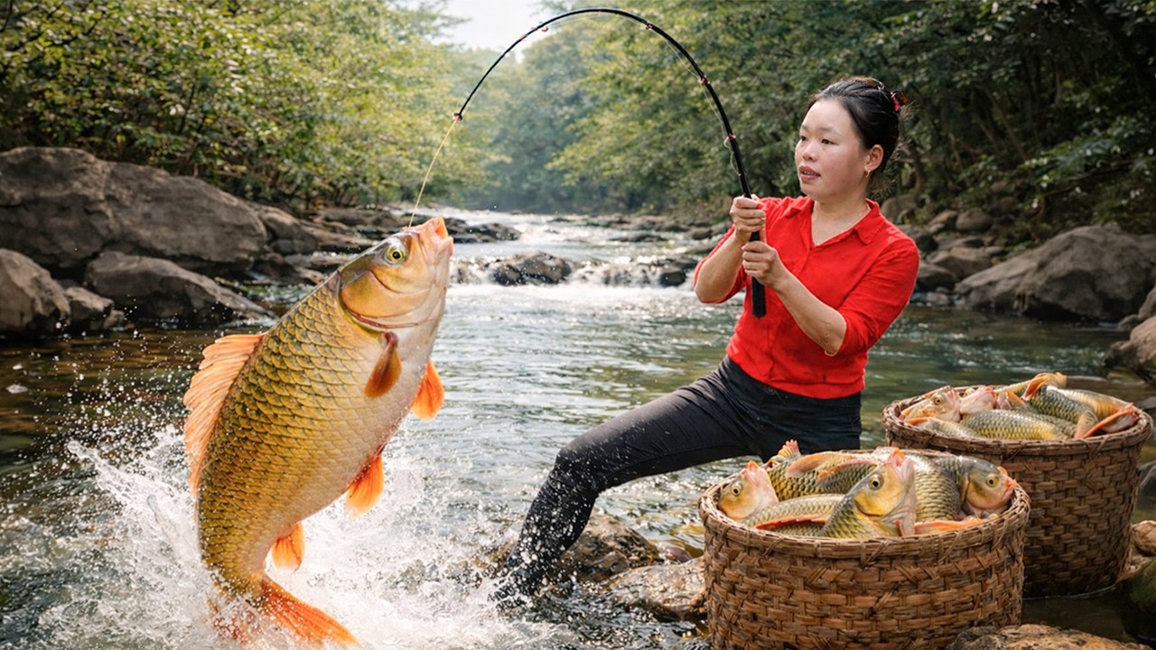 Harvesting a Massive Catch of Fish to Sell at the Local Market | Trieu Mai Huong