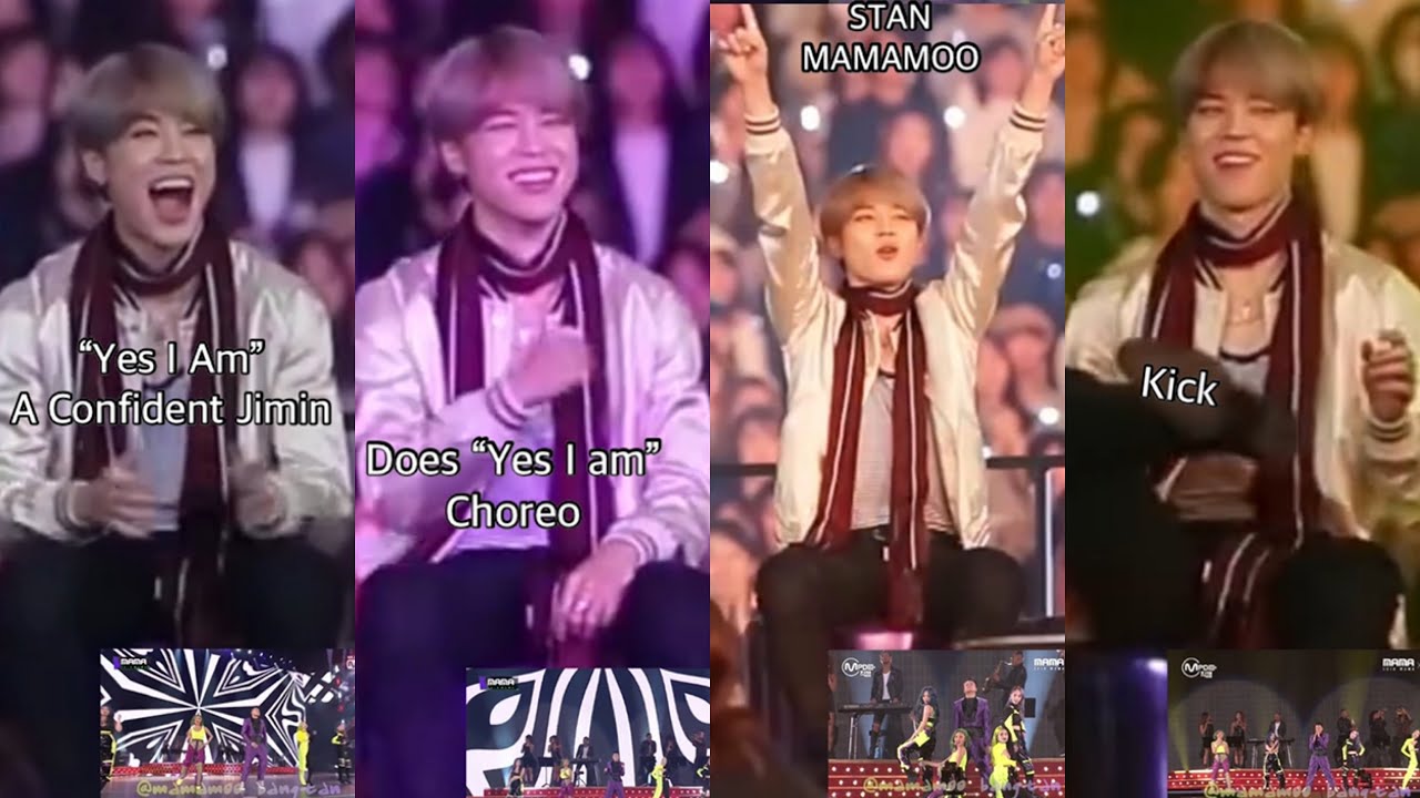 BTS Jimin Reacting to Mamamoo @ 2019 MAMA in Japan