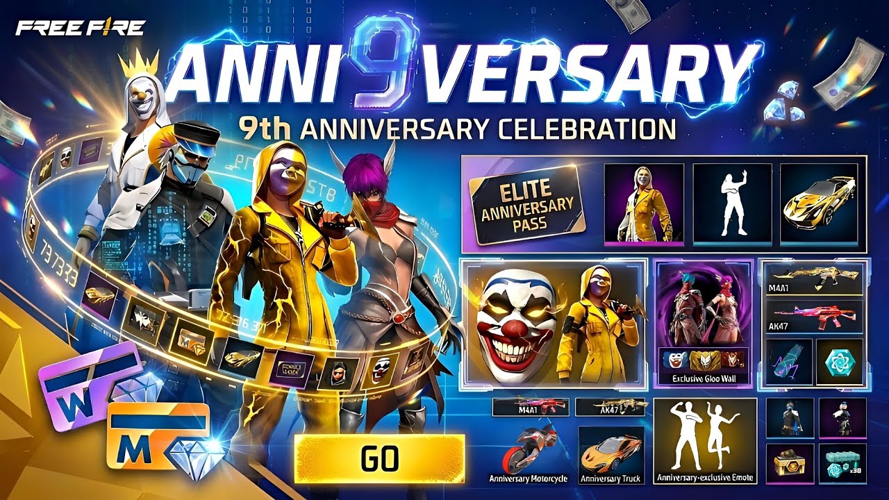 9Th Anniversary Event🤯🥳 Free Fire l Free Fire New Event l Ff New Event l 50% Off Monthly Membership 