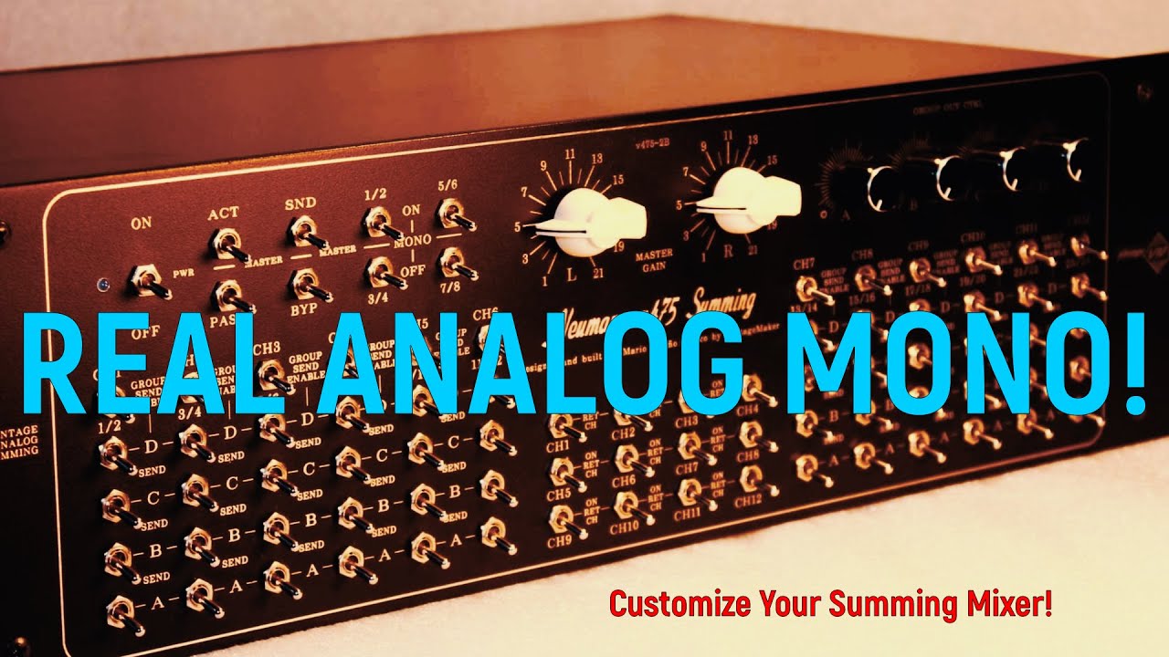Summing Mixer Mono switch? - Cubase DAW routing example with audio demo