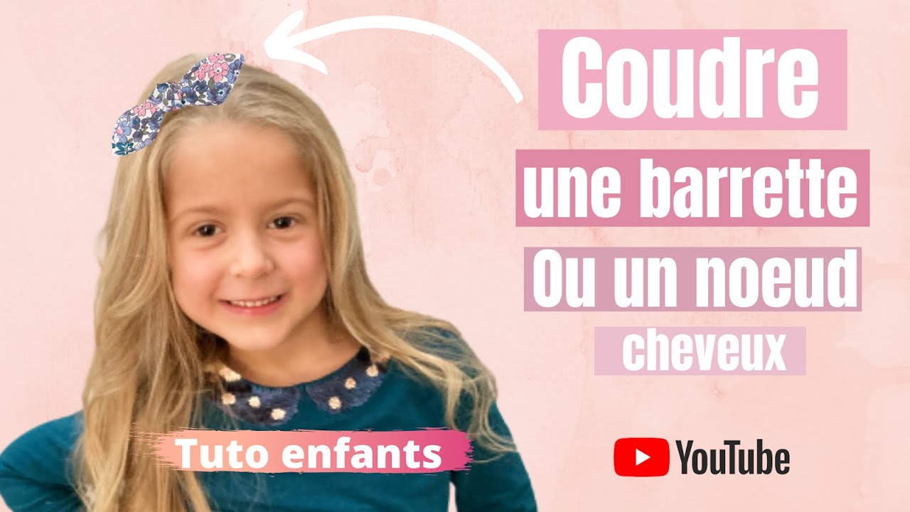 Tuto coudre une barrette / noeud cheveux #couturefacile