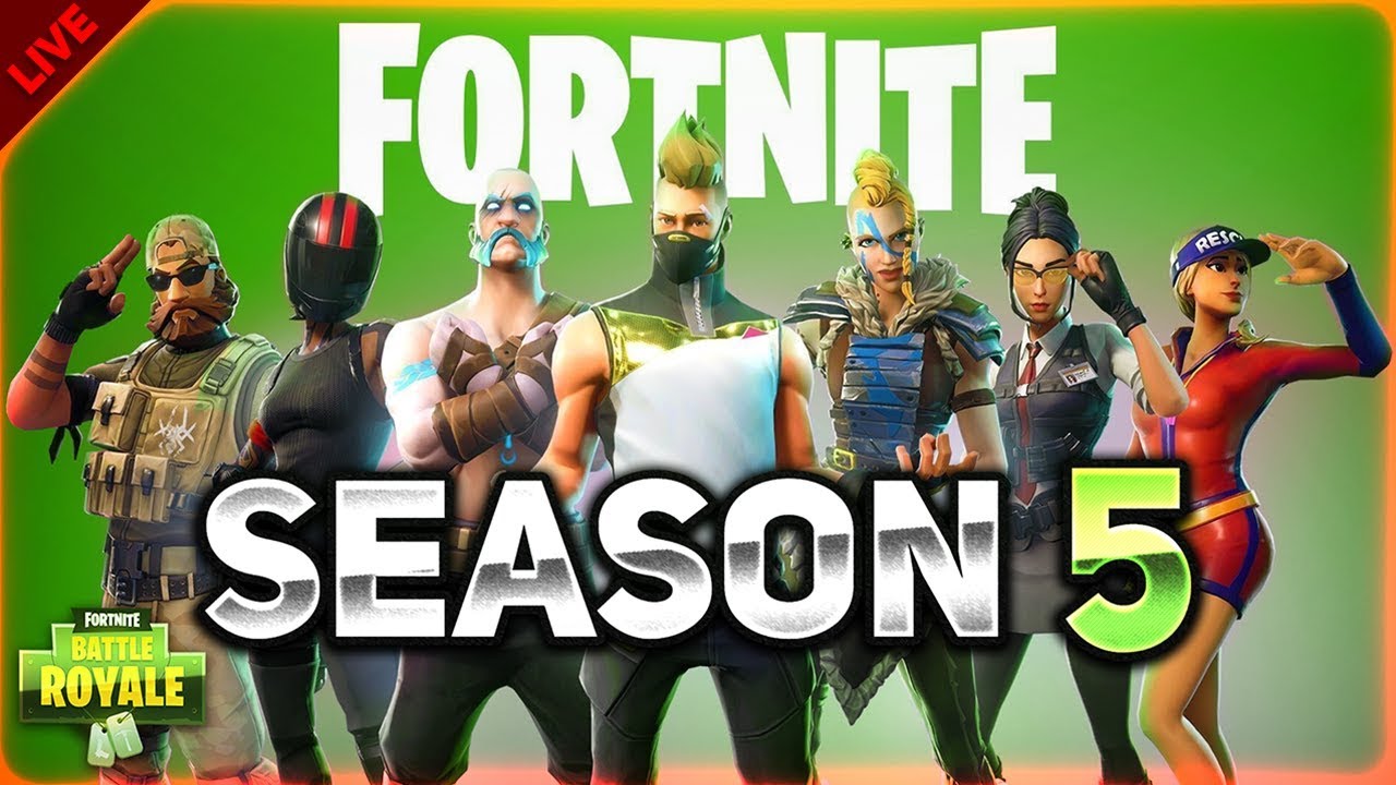 SEASON 5! NEW MAP! NEW SKINS! INSANE TIER 100 SKIN! - Fortnite: Battle Royale LIVESTREAM