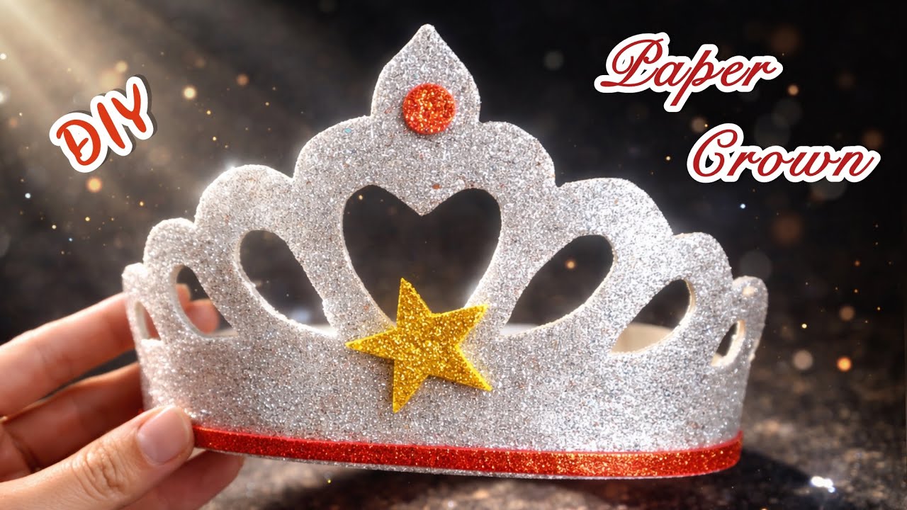 Easy Paper Crown Making Tutorial  DIY | Adjustable Crown 👑 | Crown for Princess 👸 and King 🤴 