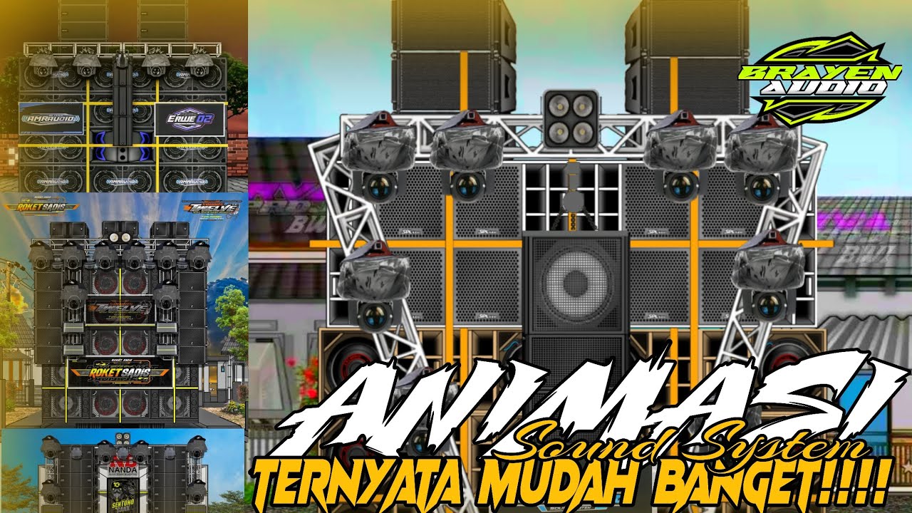 MUDAH BANGET !!!!!! 😯😯😯😯DESAIN PEMULA ANIMASI SOUND SYSTEM PART 1
