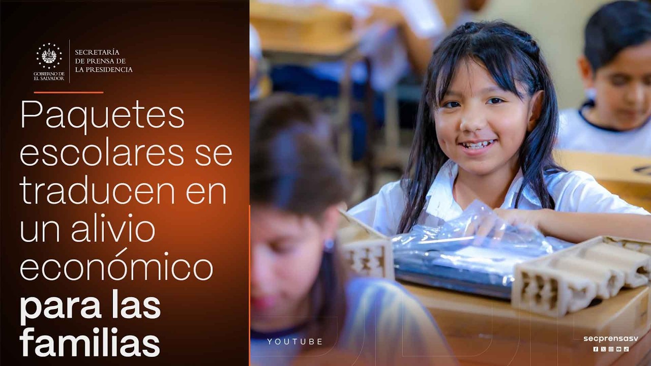 Gobierno del Presidente Nayib Bukele entrega paquetes en el Complejo Educativo Villamariona