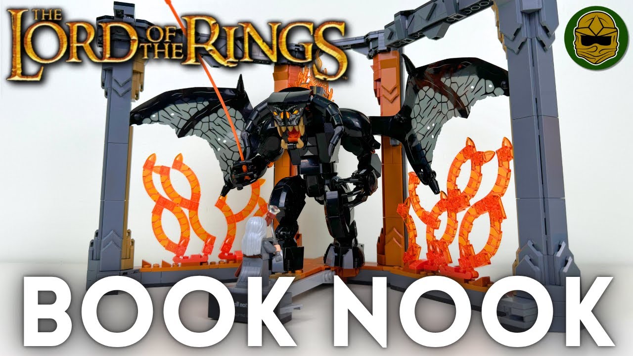 A Beautiful, Iconic Scene: LEGO® The Lord of the Rings 10367 Balrog Book Nook Review!
