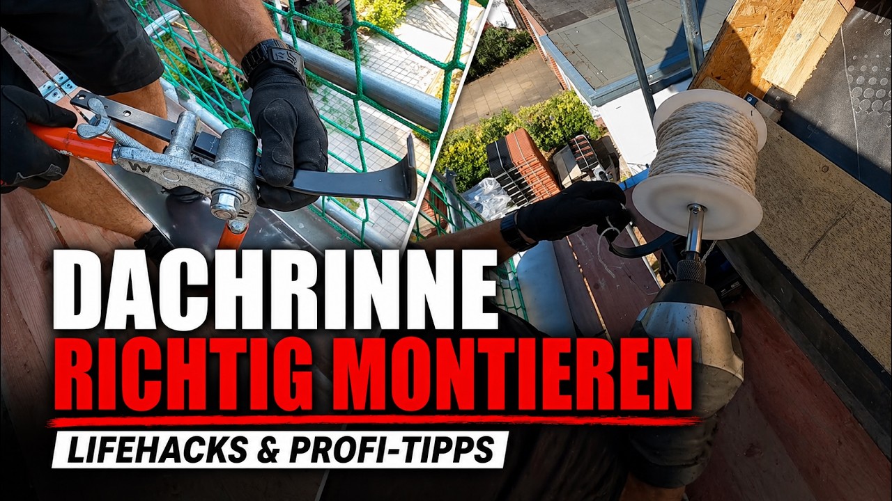 Dachrinne richtig montieren / Lifehacks / Teil 1