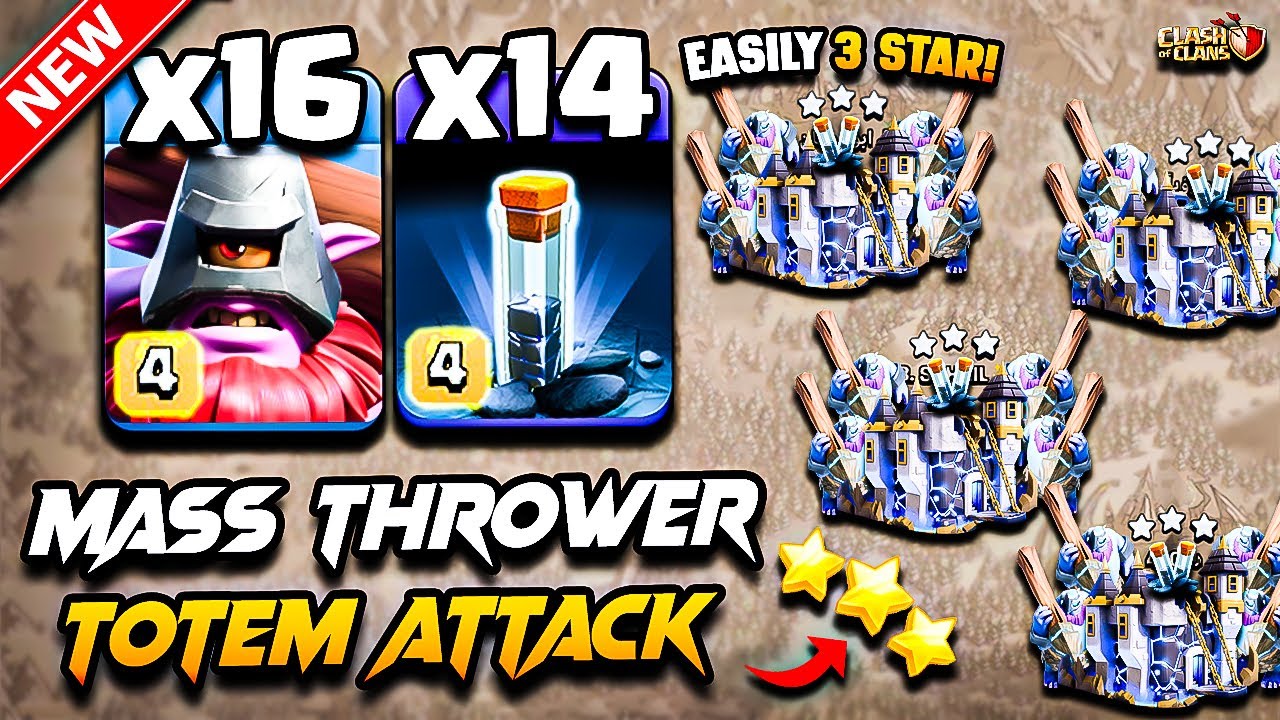 Th18 THROWER Attack With TOTEM Clash of Clans | Best TH18 Attack Strategy With THROWER Town Hall 18