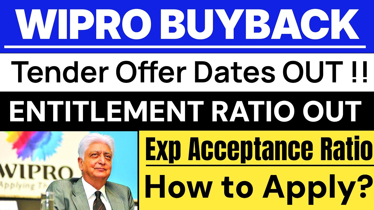 WIPRO BUYBACK 💥 HOW TO APPLY IN WIPRO BUYBACK | WIPRO BUYBACK ACCEPTANCE RATIO 🔥| WIPRO SHARE NEWS