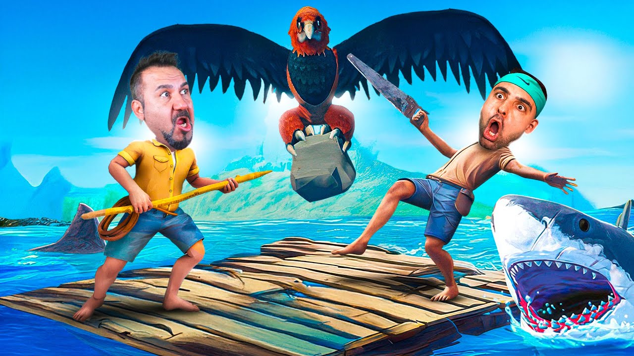 DEV  KUŞ PEŞİMİZDE ama PİŞMAN OLDU ! | 2 KİŞİ RAFT OYNUYORUZ BÖLÜM 5
