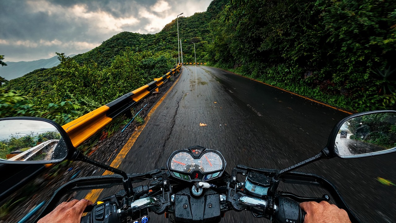 Relaxing Motorcycle Ride ASMR 🌧️🏍️ | Margalla Hills After Rain | 4K HDR 60FPS