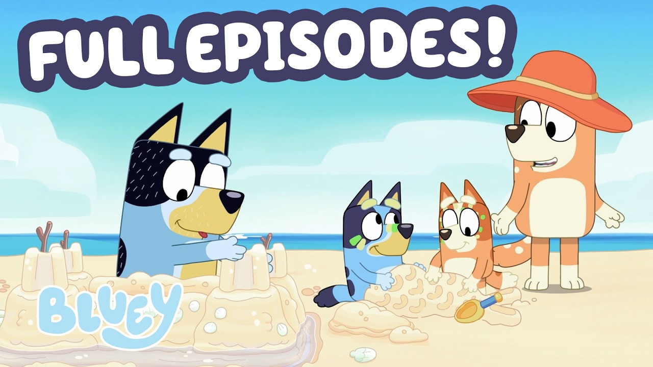 Bluey's Beach Holiday 🏖️ ☀️ | Summer FULL EPISODES 💙 | Bluey