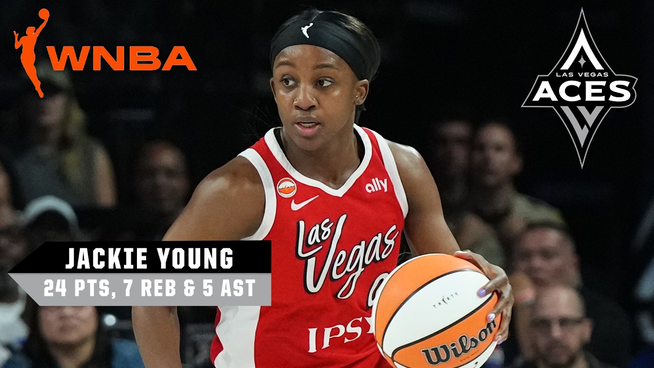 Jackie Young GOES OFF in Aces' victory over Sun 😮&zwj;💨 | WNBA on ESPN