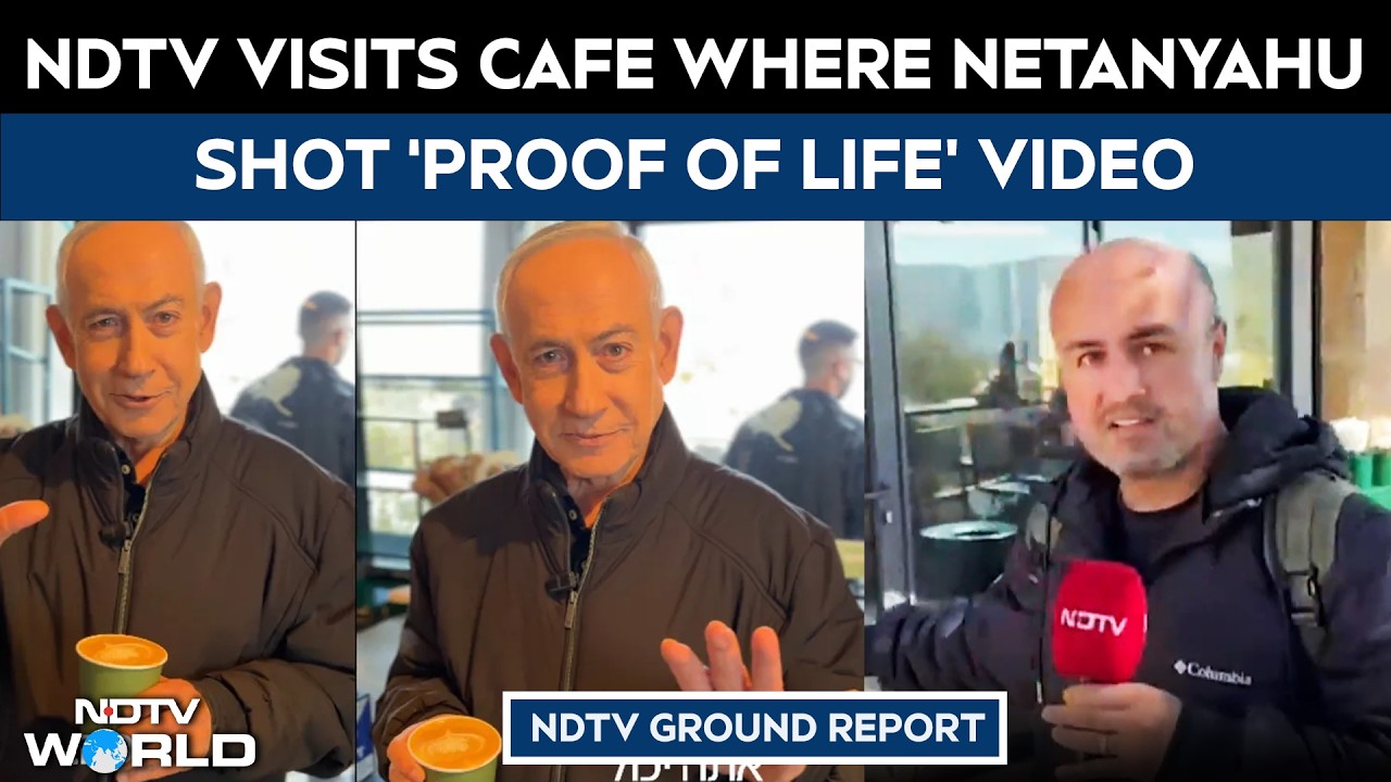 Новости Израиля | Репортаж с места событий: Телеканал NDTV посетил кафе, где Нетаньяху снял видео...