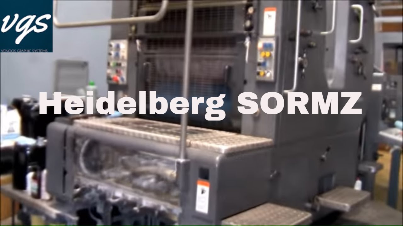 1997 Heidelberg SORMZ Offset Printing Press