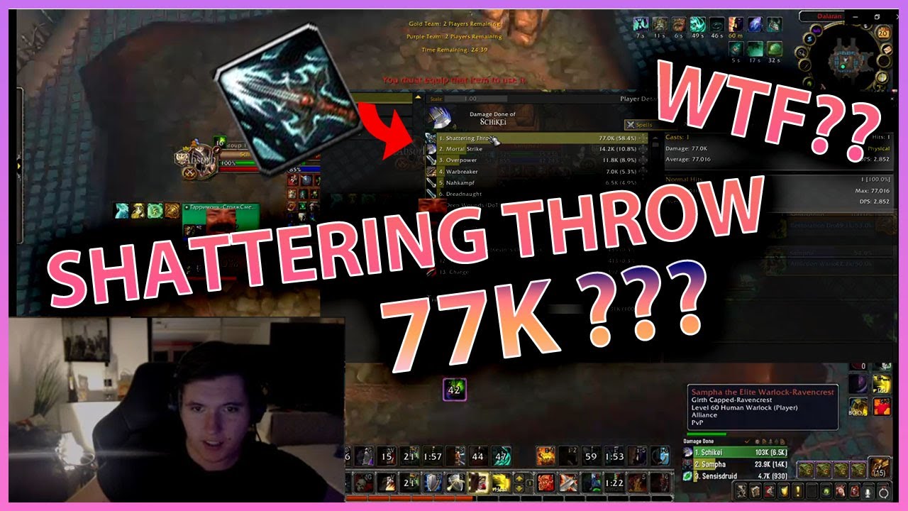 WARRIOR 77K SHATTERING THROW???? | Daily WoW Highlights #182 |