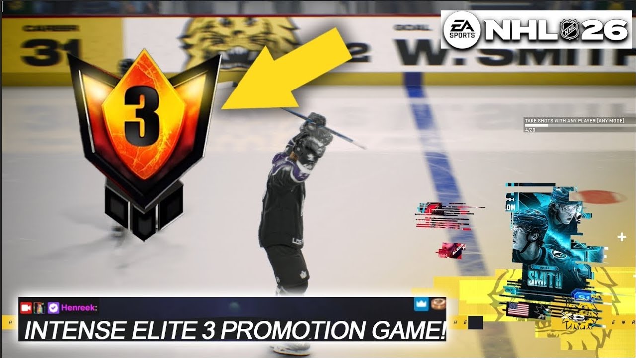 НАПРЯЖЕННАЯ ИГРА ЗА АКЦИЮ ELITE 3! РЕЙТИНГОВАЯ ИГРА NHL 26 HUT!