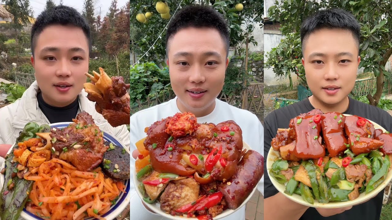 Yummy #33 Eat Meat 🍖🥓🫑🌶️🦑🍲, chicken 🍗 🍗, Shrimp 🦐🦐.. #mukbang #eatingshow #yummy