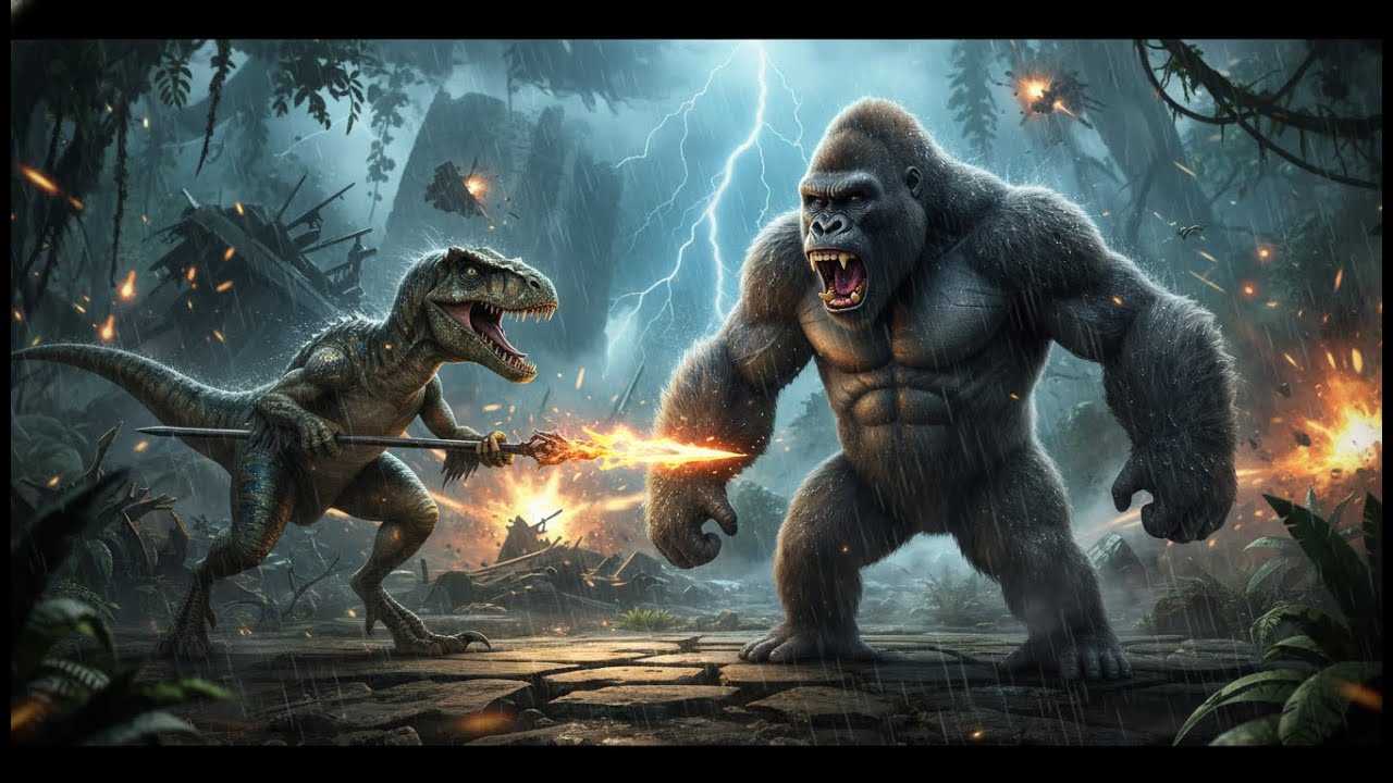 Kong Skull Island: Epic Fight from Icy Tundra to Modern City