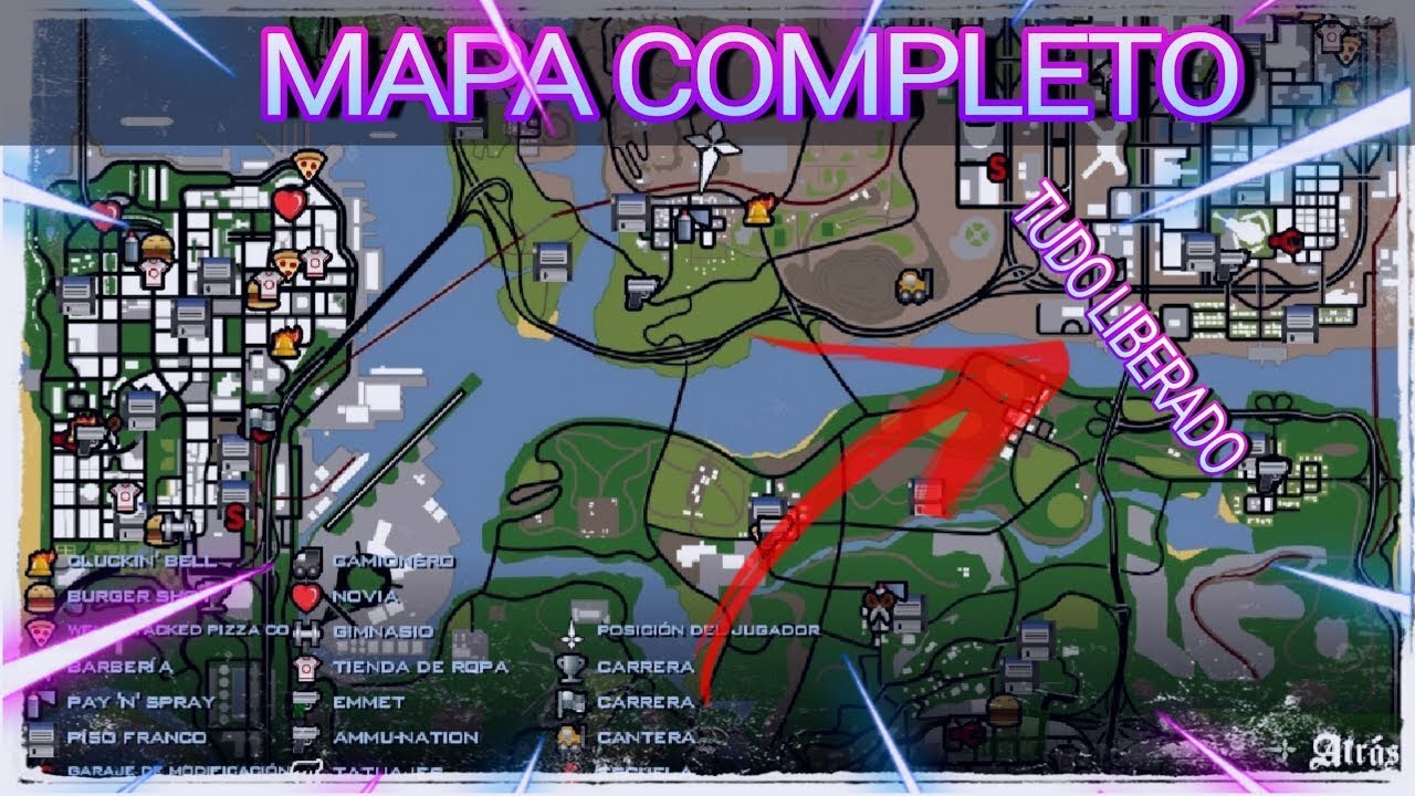 Como liberar todo o mapa do GTA San Andreas (Android) celular!!!