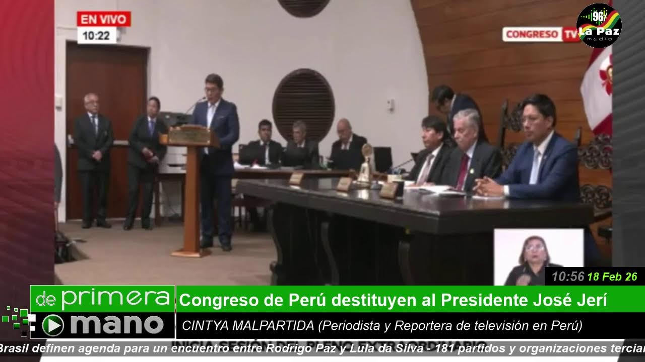 DE PRIMERA MANO -  Destituyen al Presidente José Jerí