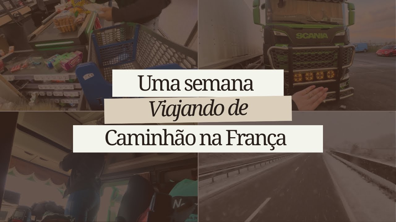 Caminhão na França/ Pausa de 24 hora fora de casa/ vida real 