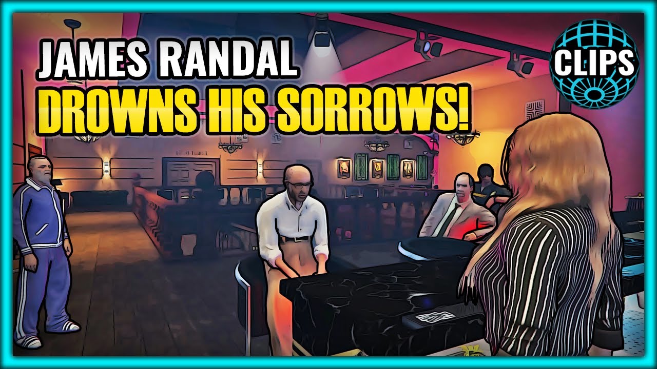 JAMES RANDAL DROWNS HIS SORROWS!