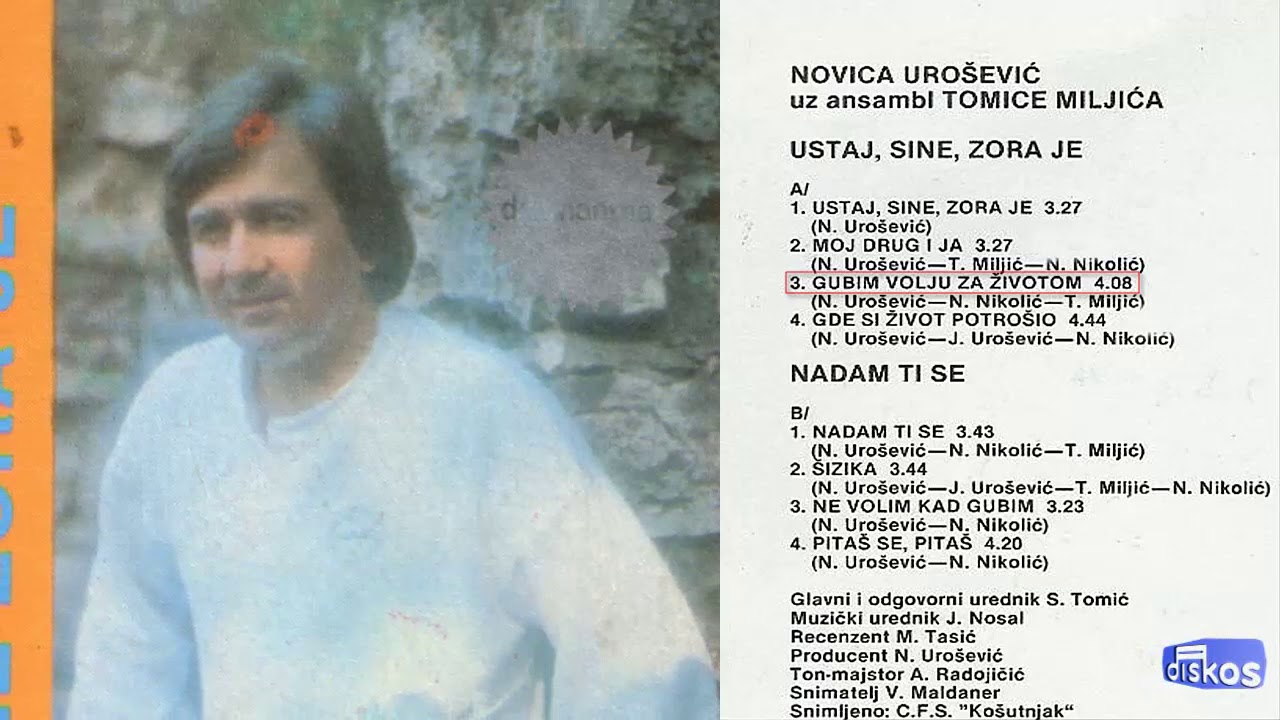 Novica Urosevic - Gubim volju za zivotom - (Audio 1985)