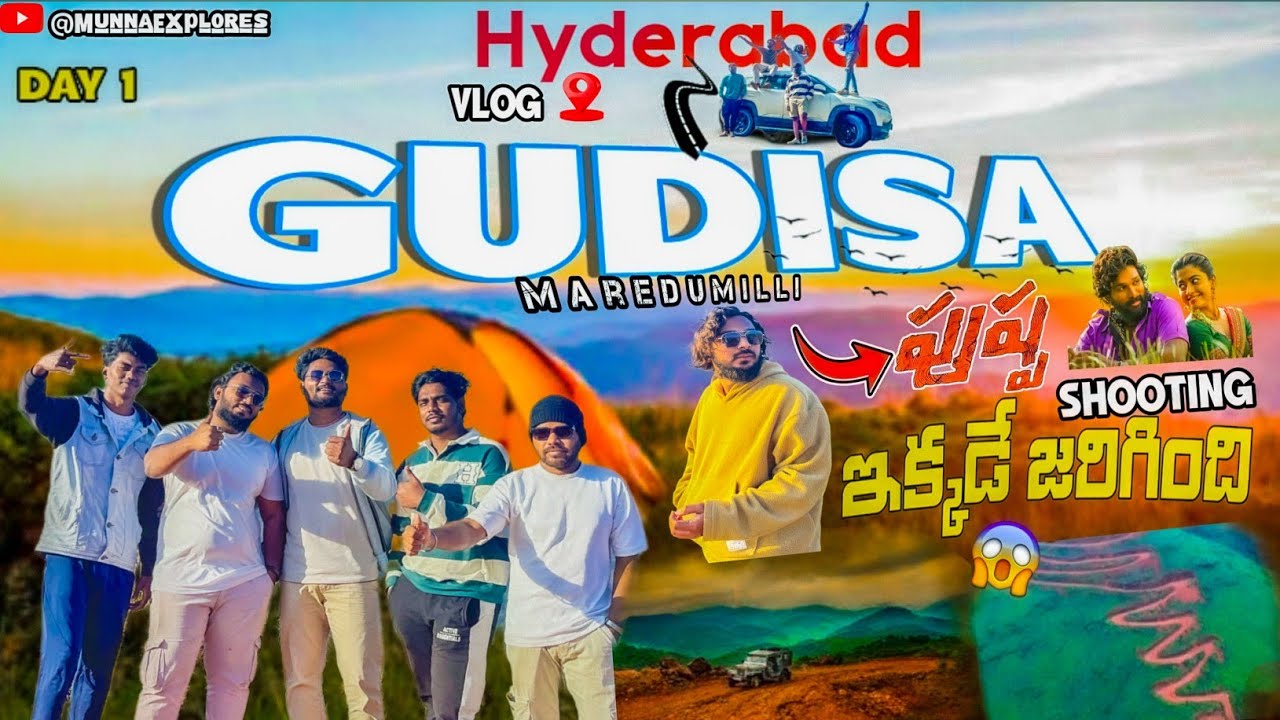 Hyderabad to Gudisa 🚗 Road Trip | Pushpa Shooting Location 😱 | Maredumilli Hills | Day 1 Vlog