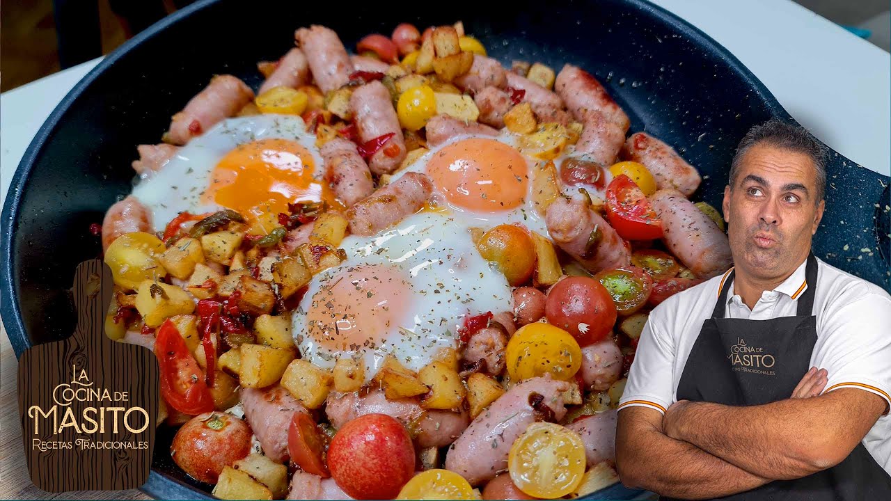 Esta sarten de salchichas esta increíblemente rica y es muy fácil