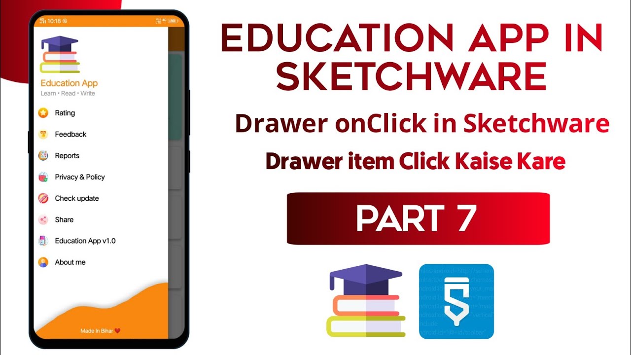 Navigation Drawer item click in Sketchware Pro | Drawer onClick in Sketchware Pro @SketchPro