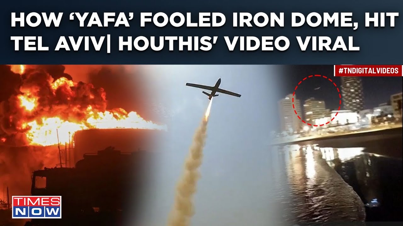Iron Dome Fails Before 'Yafa'? IDF Spooked As Houthi Drone Breathed Fire On Tel Aviv| Moment On Cam