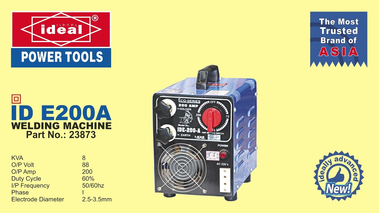 ID E200A - Ideal 200 Amp Transformer Type Arc Welding | 1 Phase | Made In India!