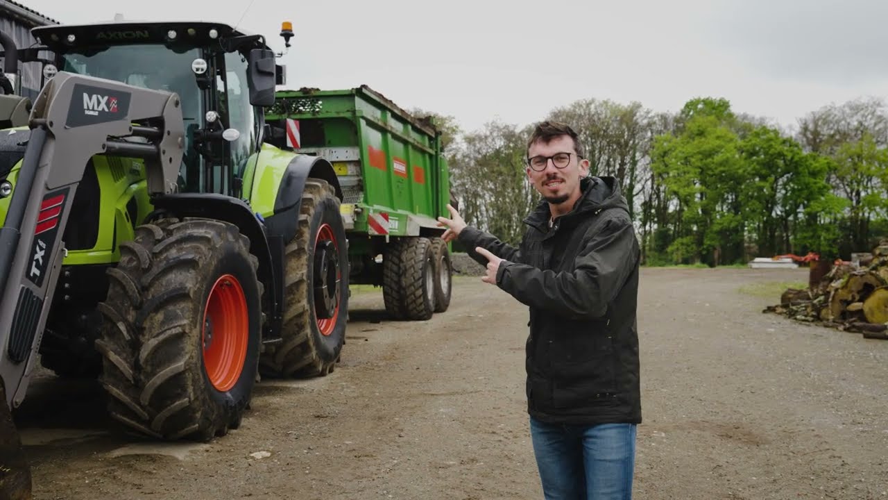 Un ensemble autonome à l'épandage : CLAAS Axion 850 - Bergmann - SIWI