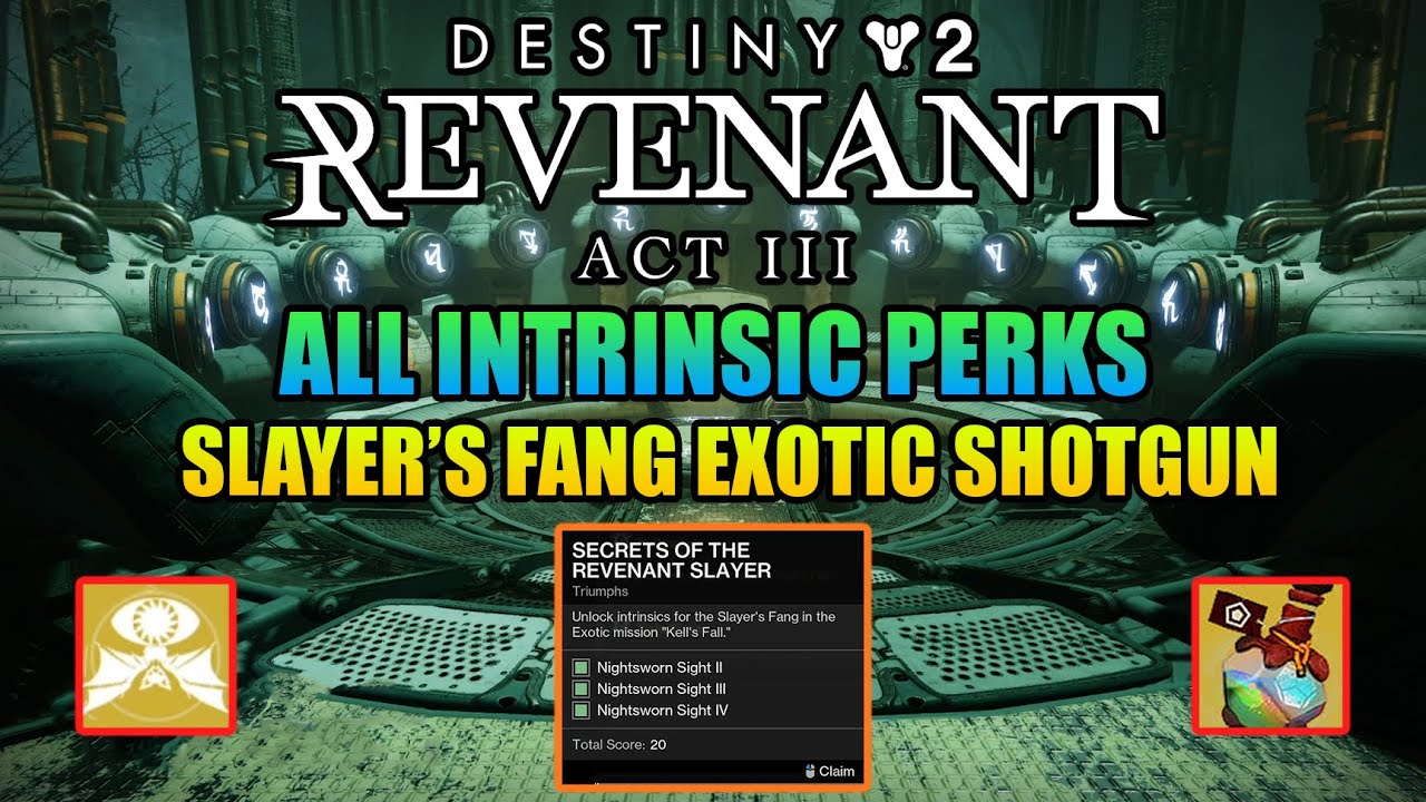 Destiny 2: Kell's Fall Organ Melody Puzzle! Slayer's Fang Intrinsic Perks and Exotic Tonics!