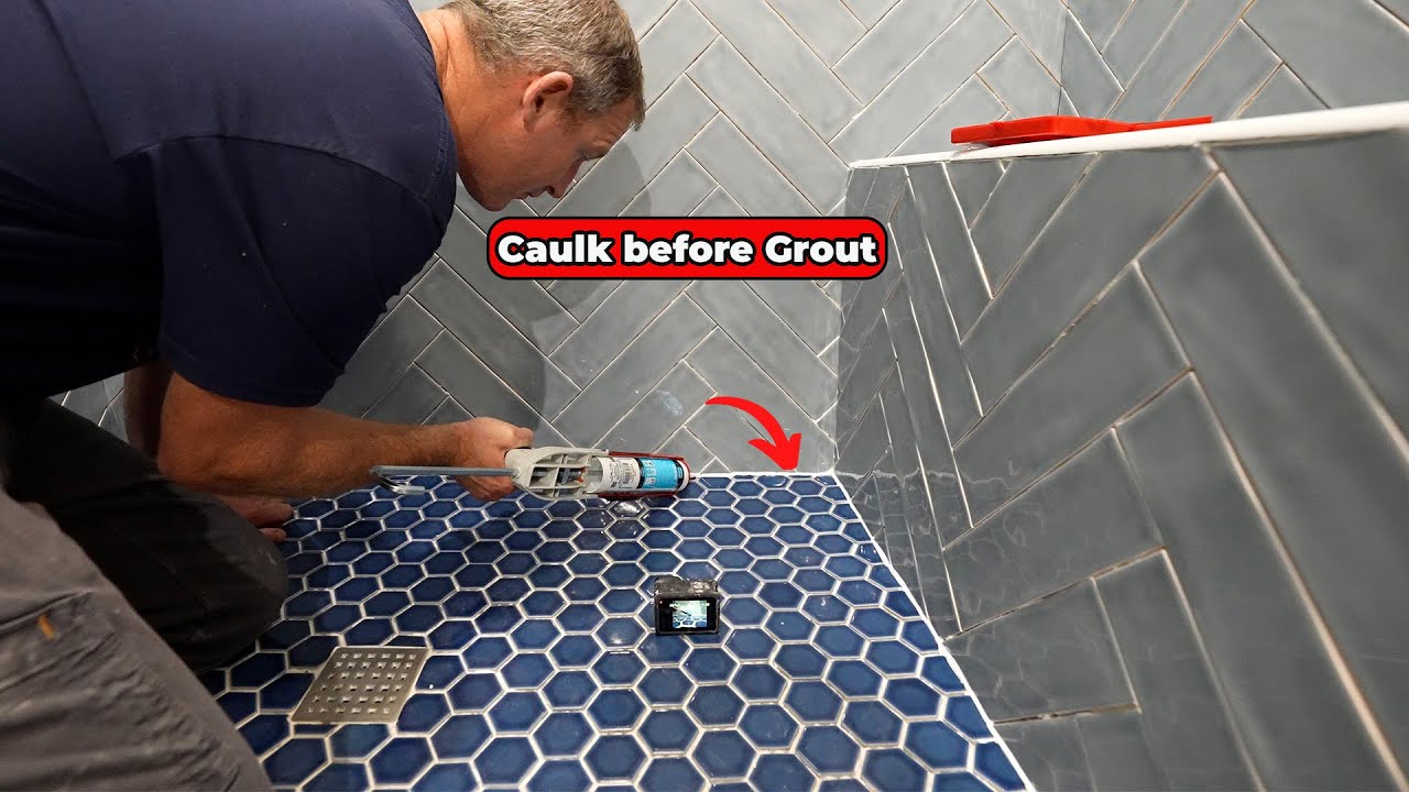 How to Caulk a Shower and Make Grouting Easier | Caulk Before Grout